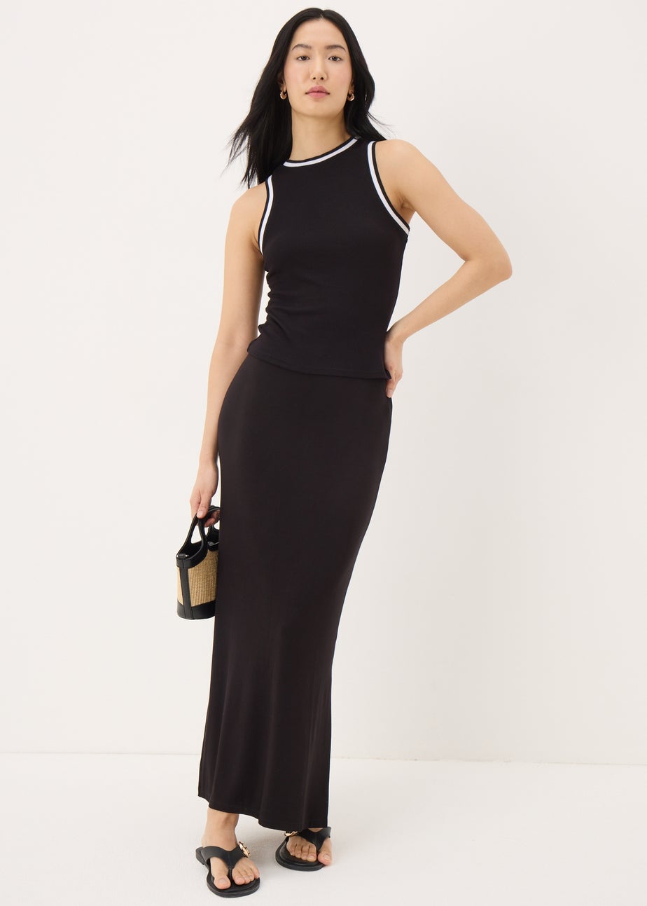 Black Jersey Maxi Skirt
