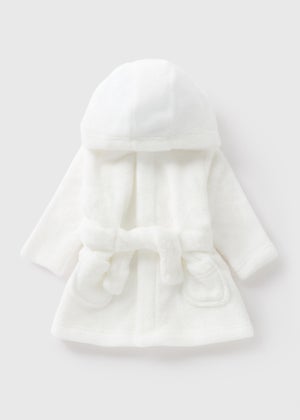 Baby White Dressing Gown (Newborn-18mths)