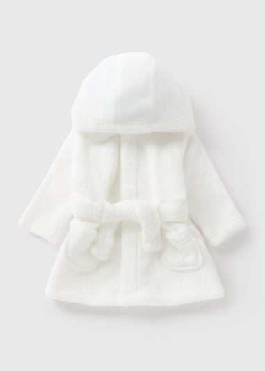 Baby White Dressing Gown (Newborn-18mths)