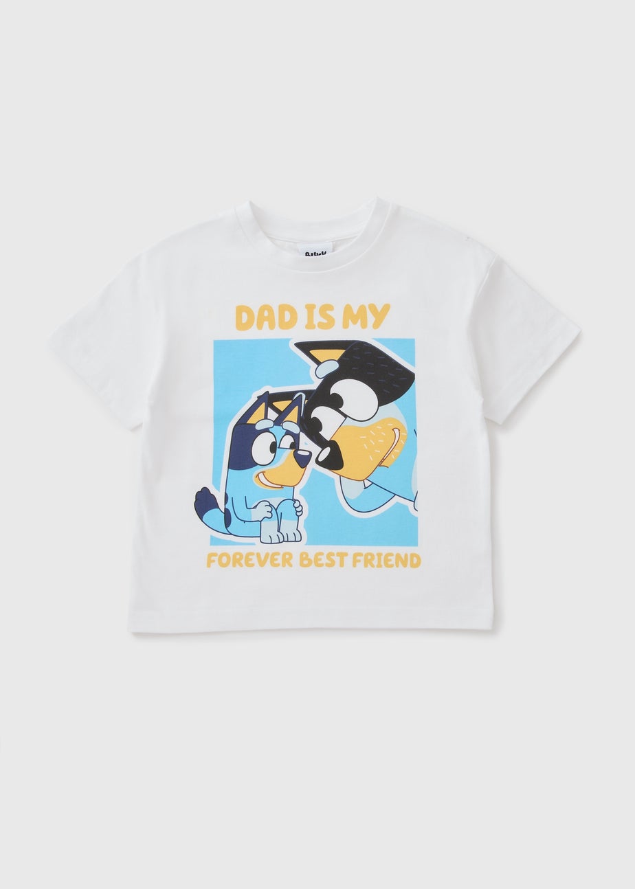 Bluey White Fathers Day T-Shirt (1-7yrs)