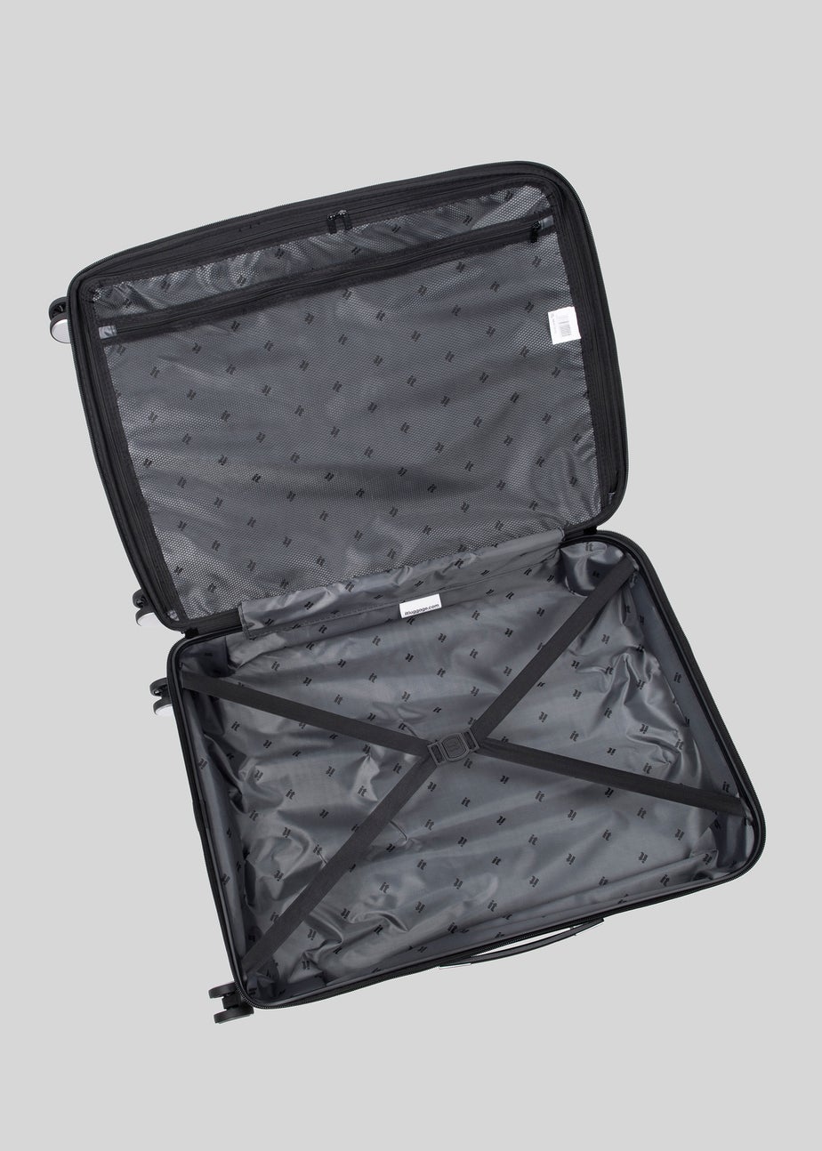 IT Luggage Dark Grey Inclining Hard Shell Suitcase