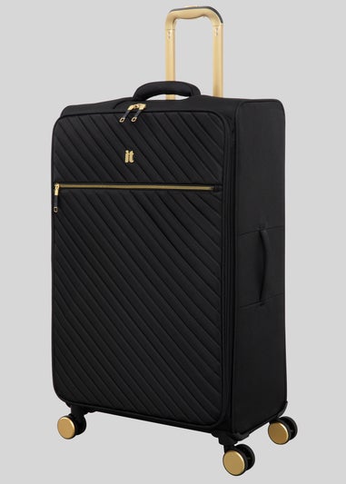 IT Luggage Black Desirable Soft Suitcase