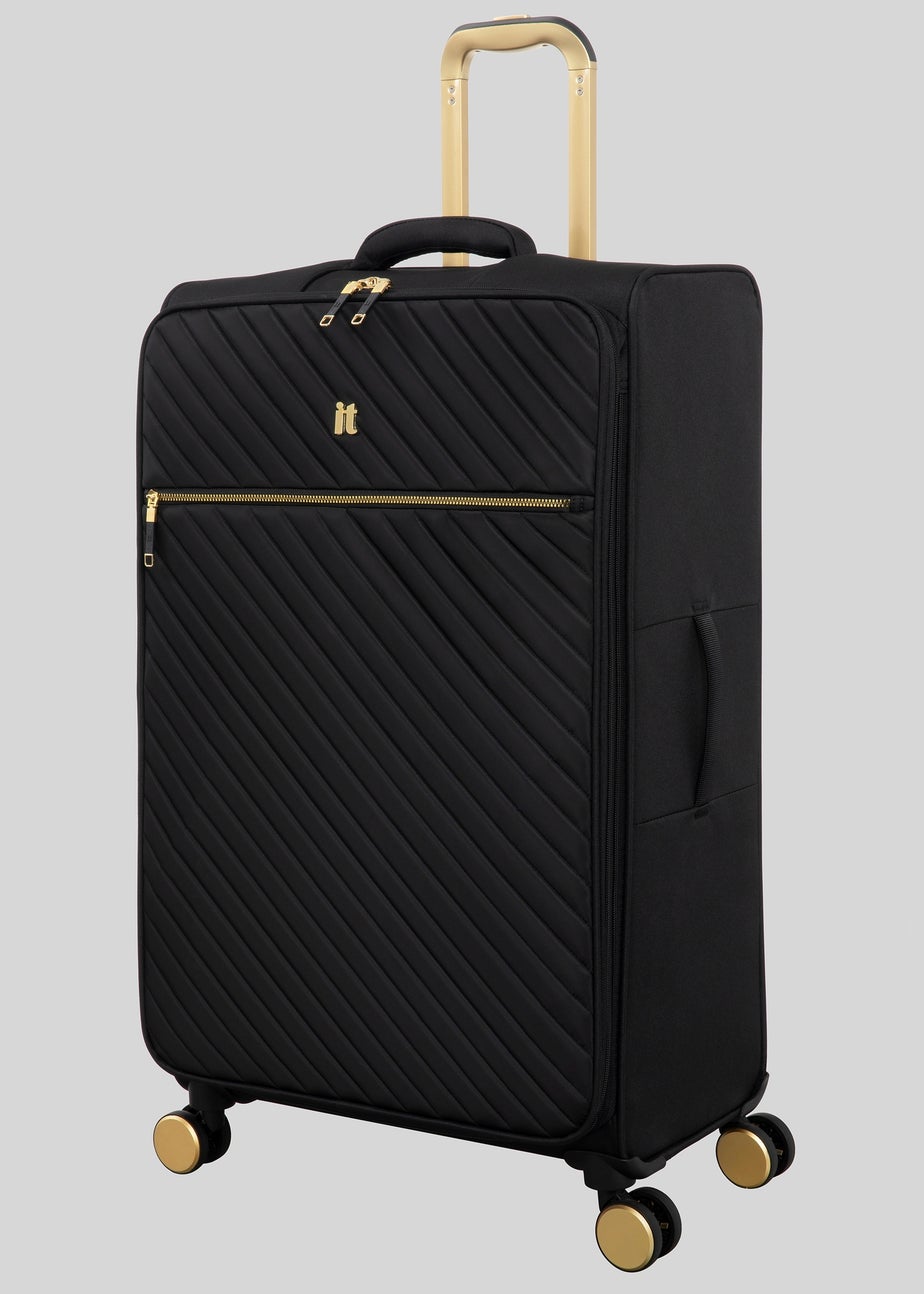 IT Luggage Black Desirable Soft Suitcase