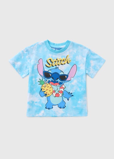 Kids Blue Stitch Tie Dye T-Shirt (1-7yrs)