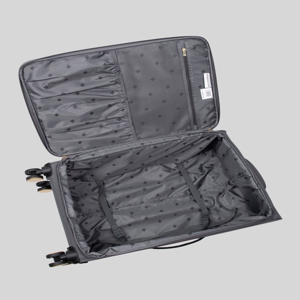 IT Luggage Grey Desirable Soft Suitcase