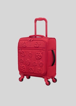 IT Luggage Red Softshell Strawberry Suitcase