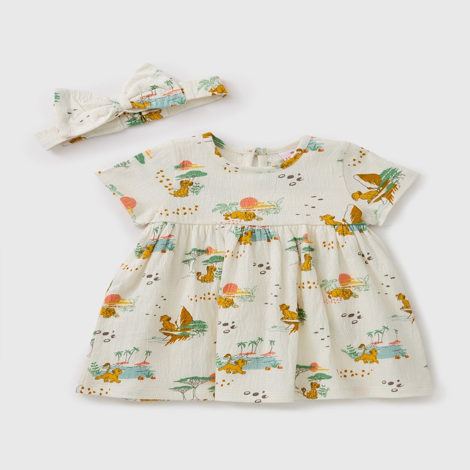 Baby White Lion King Dress & Headband Set (Newborn-18mths)