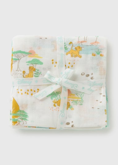 Disney 3 Pack Baby Cream Lion King Muslin Cloths