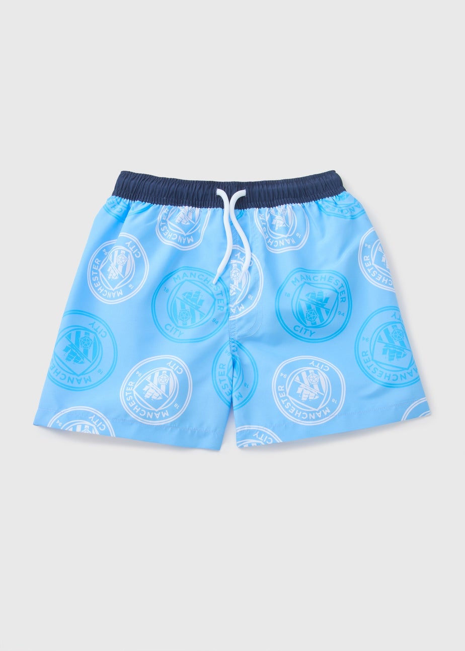 Boys Blue Manchester City Swim Shorts (4-13yrs)