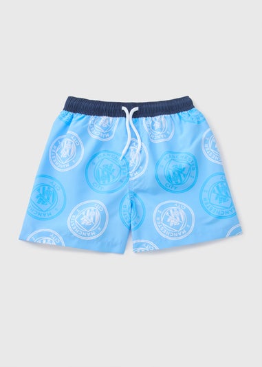 Boys Blue Manchester City Swim Shorts (4-13yrs)