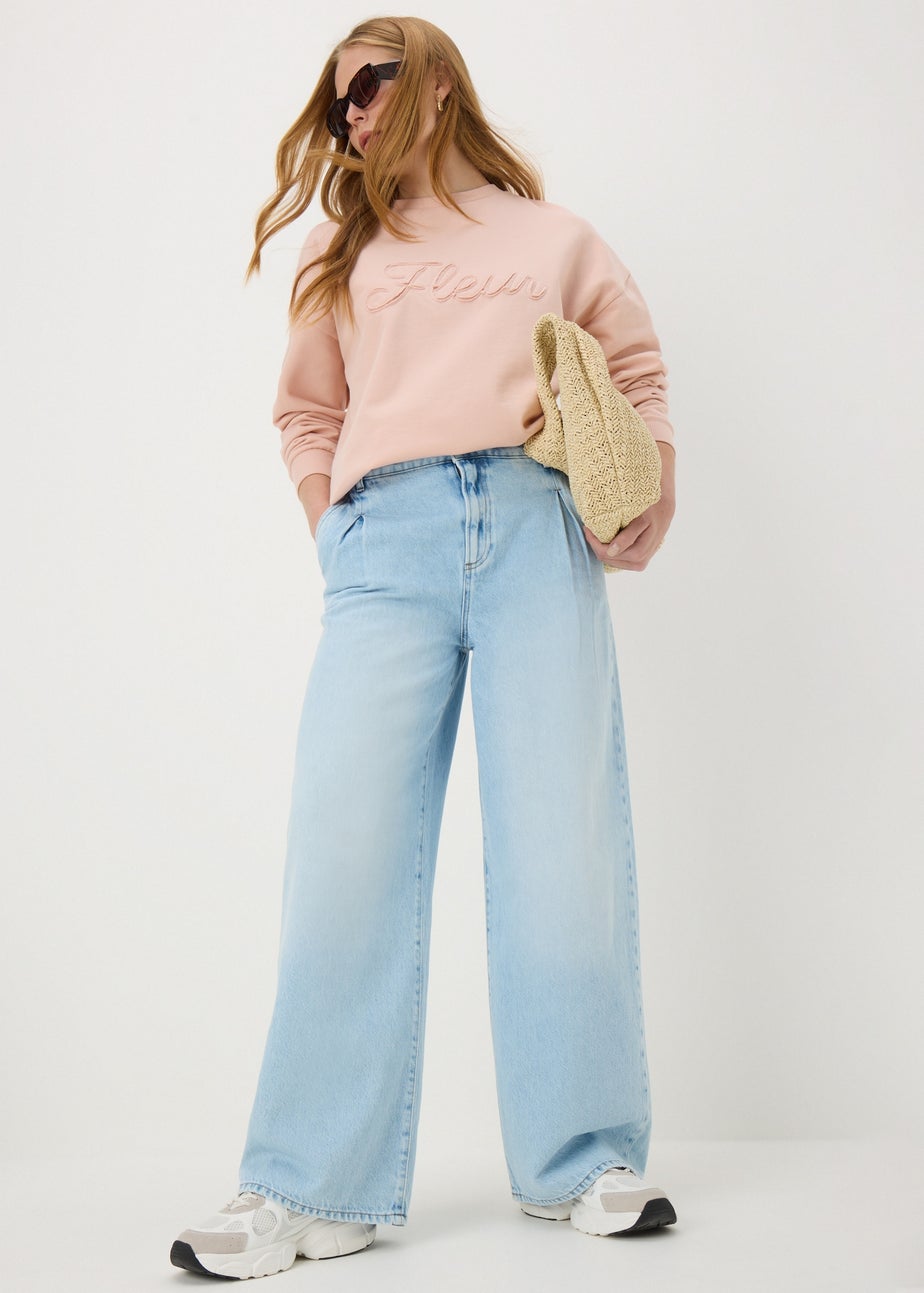 Pink Applique Fleur Sweatshirt