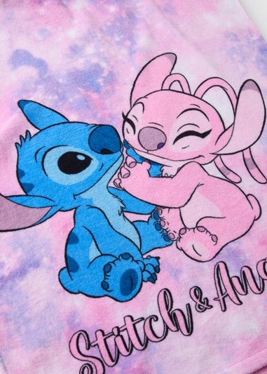 Girls Pink Stitch Poncho (One Size)