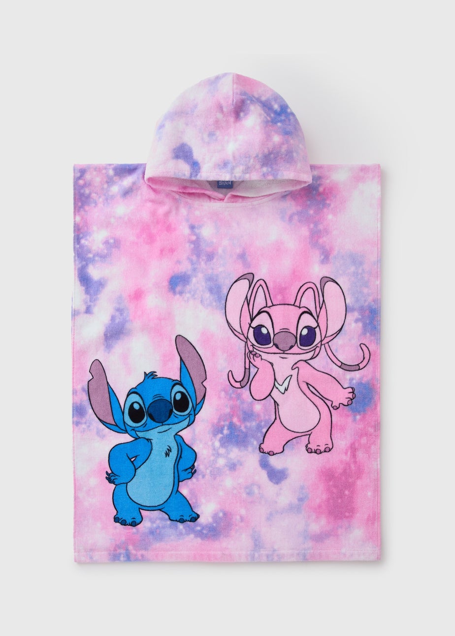 Girls Pink Stitch Poncho (One Size)