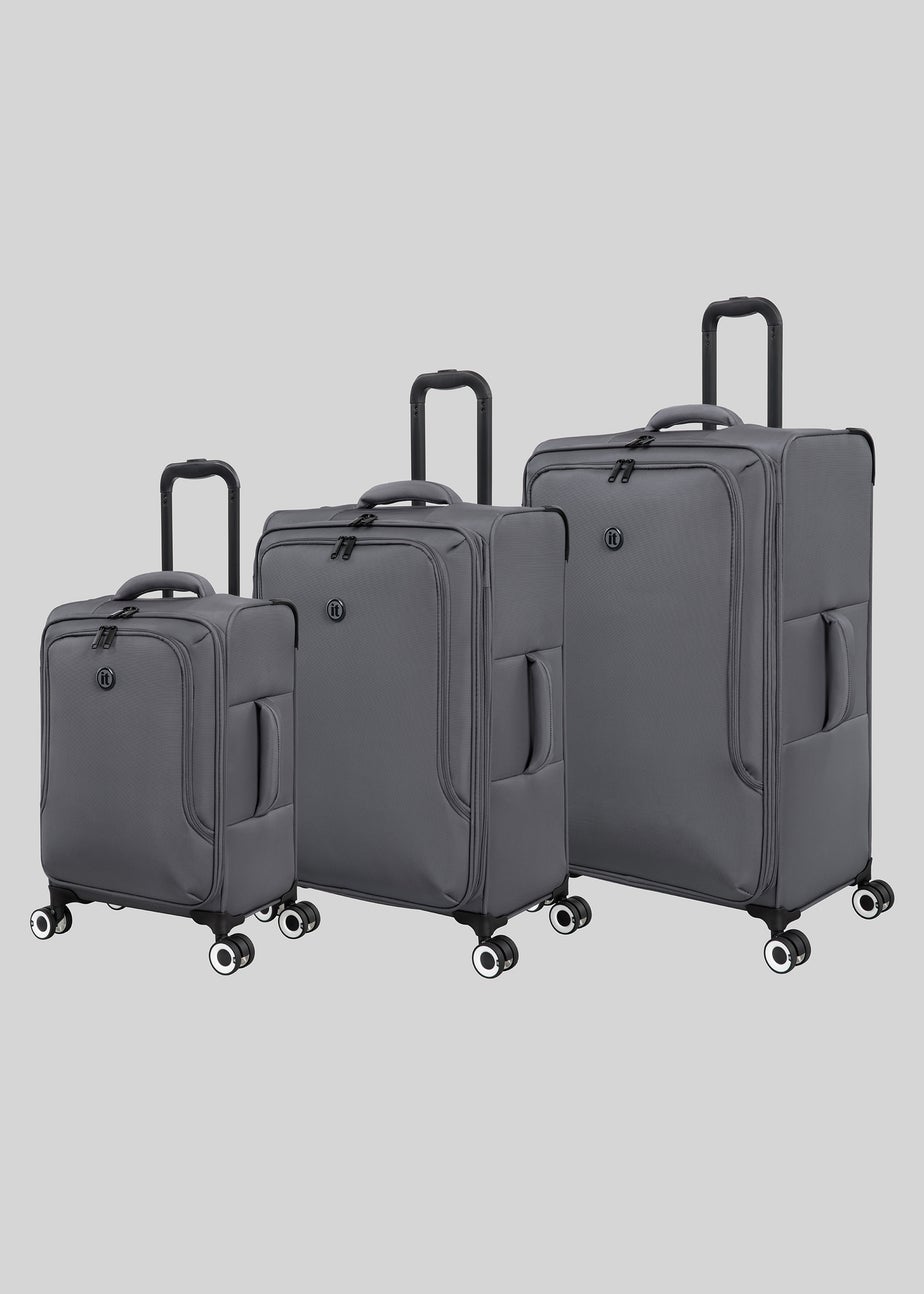 IT Luggage Grey Trulite Soft Suitcase