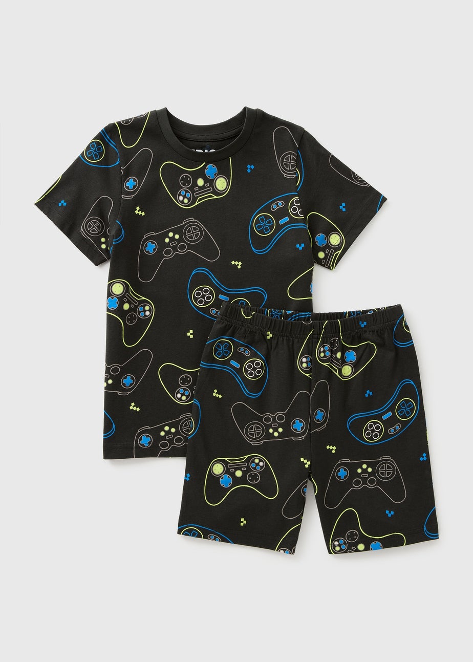 Boys Black Gaming Pyjama Set (7-13yrs)