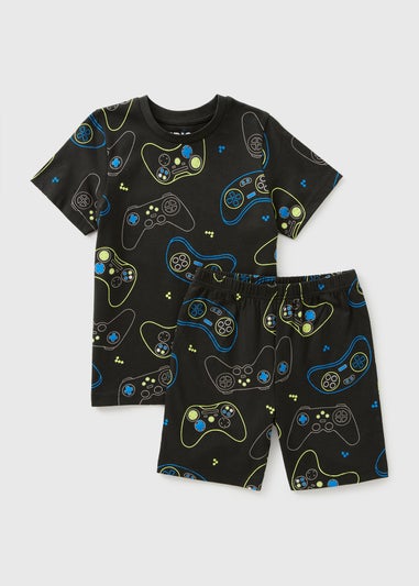 Boys Black Gaming Pyjama Set (7-13yrs)