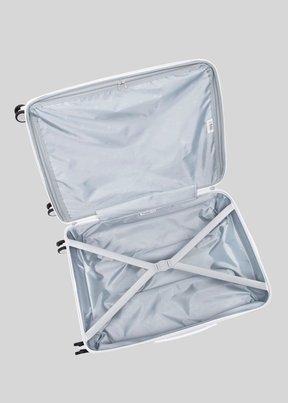 IT Luggage White Hardshell Suitcase