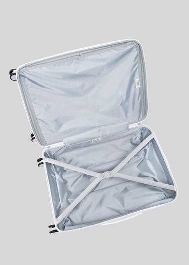 IT Luggage White Hardshell Suitcase