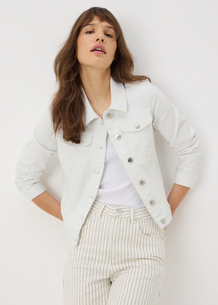 White Stretch Denim Jacket