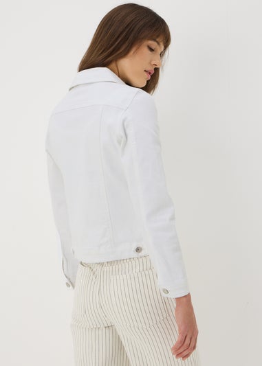 White Stretch Denim Jacket