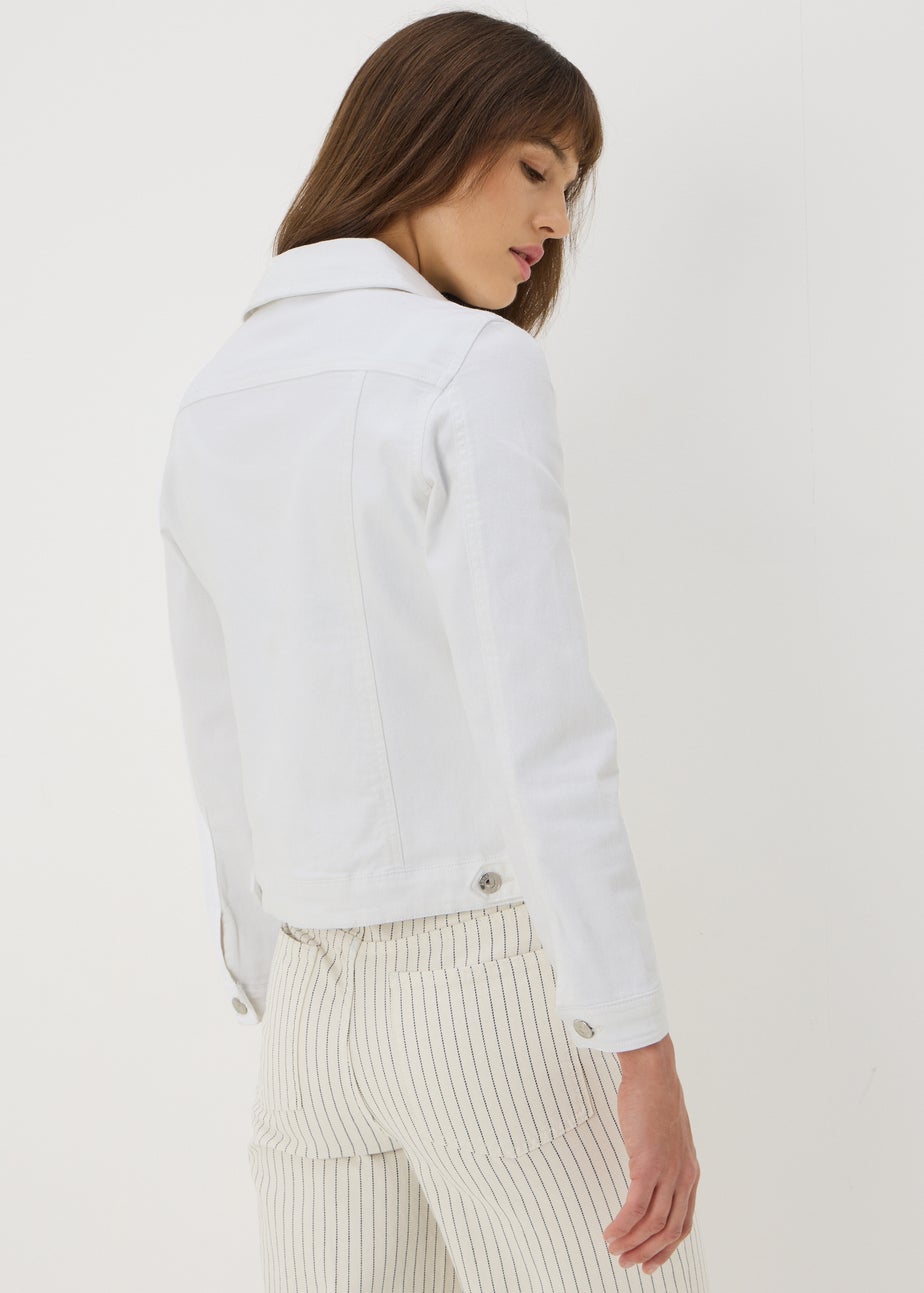 White Stretch Denim Jacket