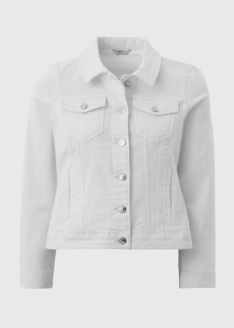 White Stretch Denim Jacket