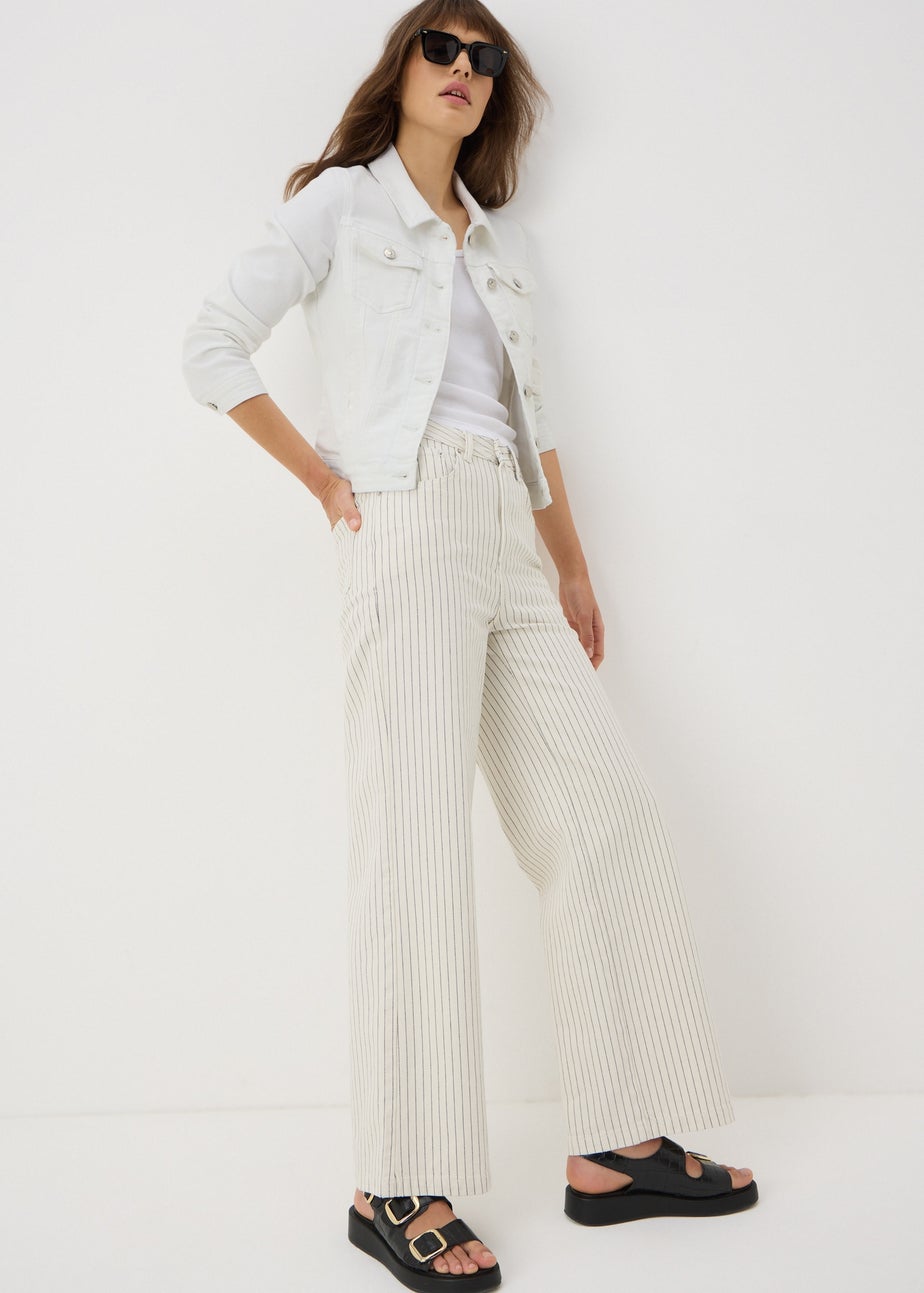 White Stretch Denim Jacket