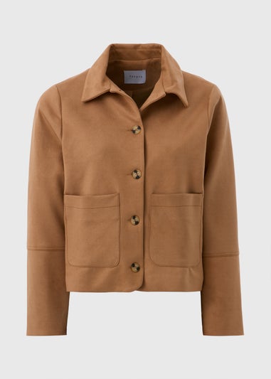 Tan Faux Suede Jacket