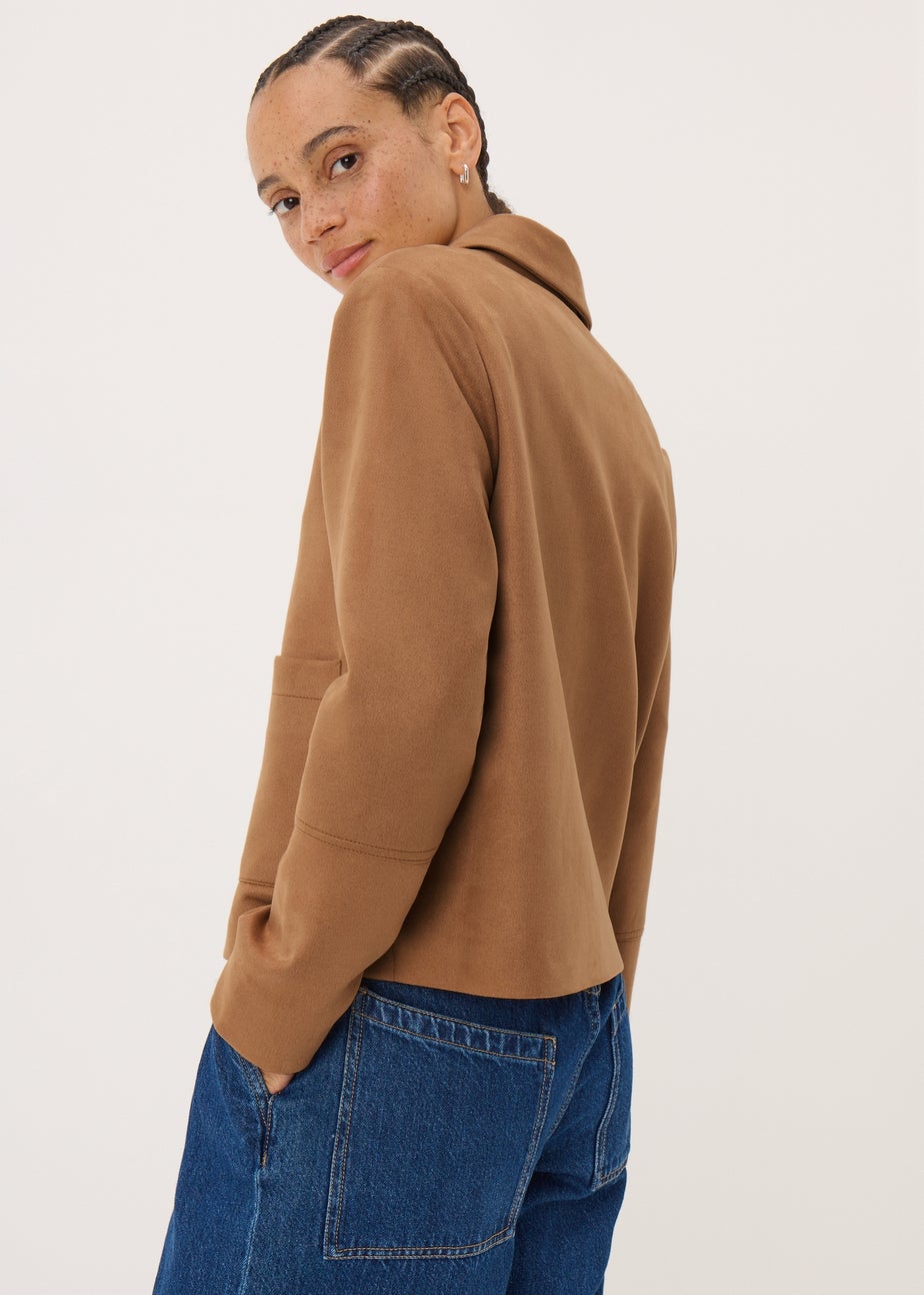 Tan Faux Suede Jacket