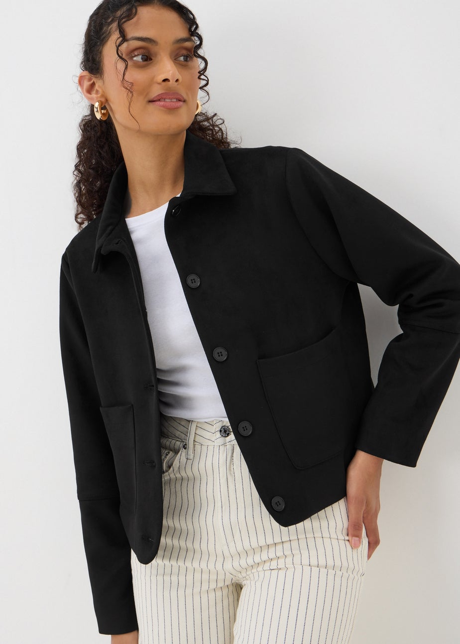 Black Faux Suede Jacket