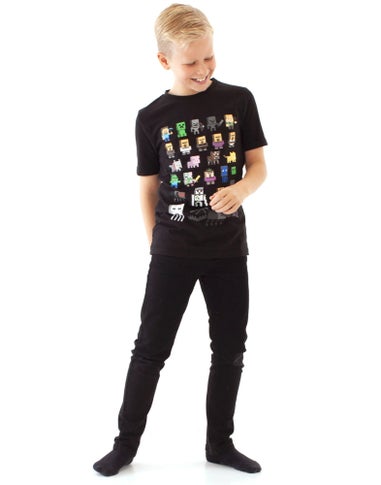 Vanilla Underground Minecraft Boys Black Sprites T-Shirt (3-15 Years)