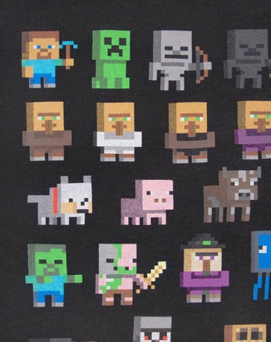 Vanilla Underground Minecraft Boys Black Sprites T-Shirt (3-15 Years)