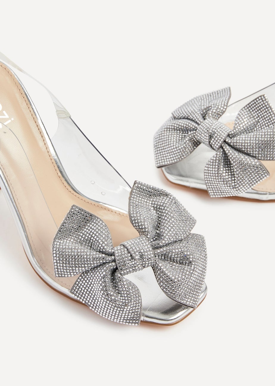 Linzi Divine Silver Metallic & Perspex Heels