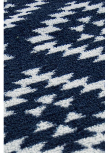 Homemaker Navy Aztec Runner and Doormat