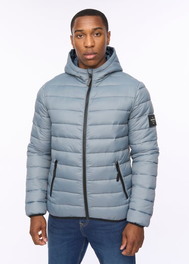 Crosshatch Denim Blue Gattering Jacket