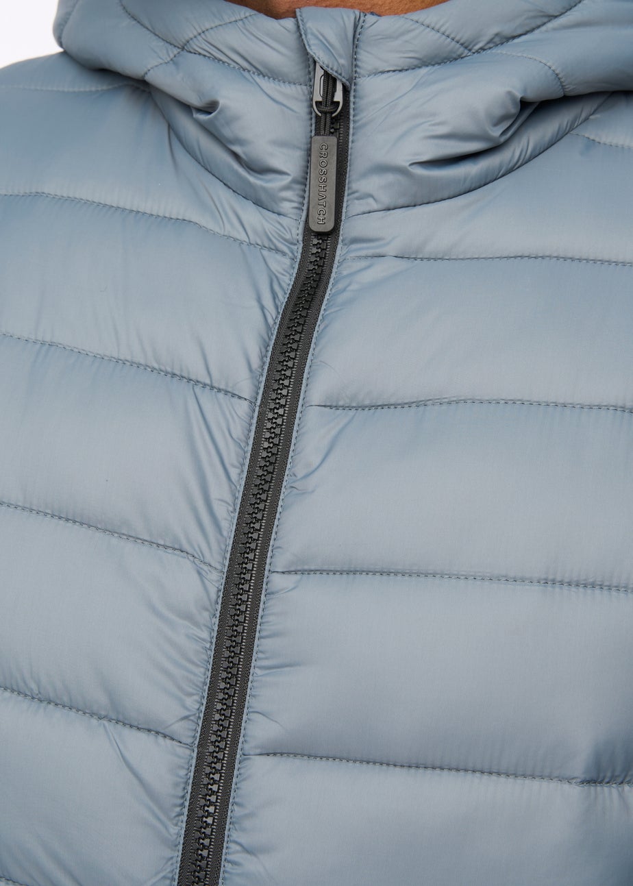 Crosshatch Denim Blue Gattering Jacket