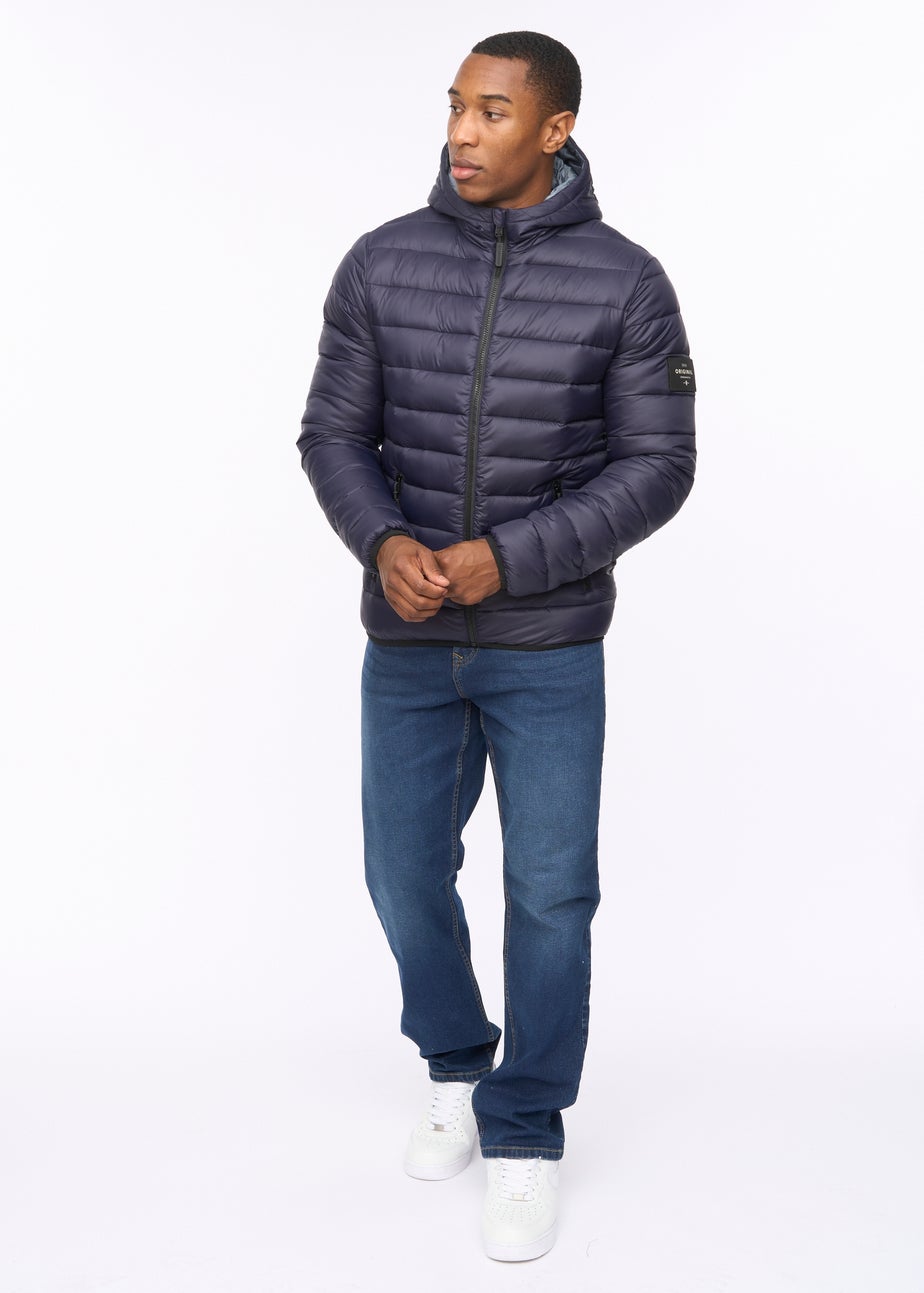 Crosshatch Dark Navy Gattering Jacket