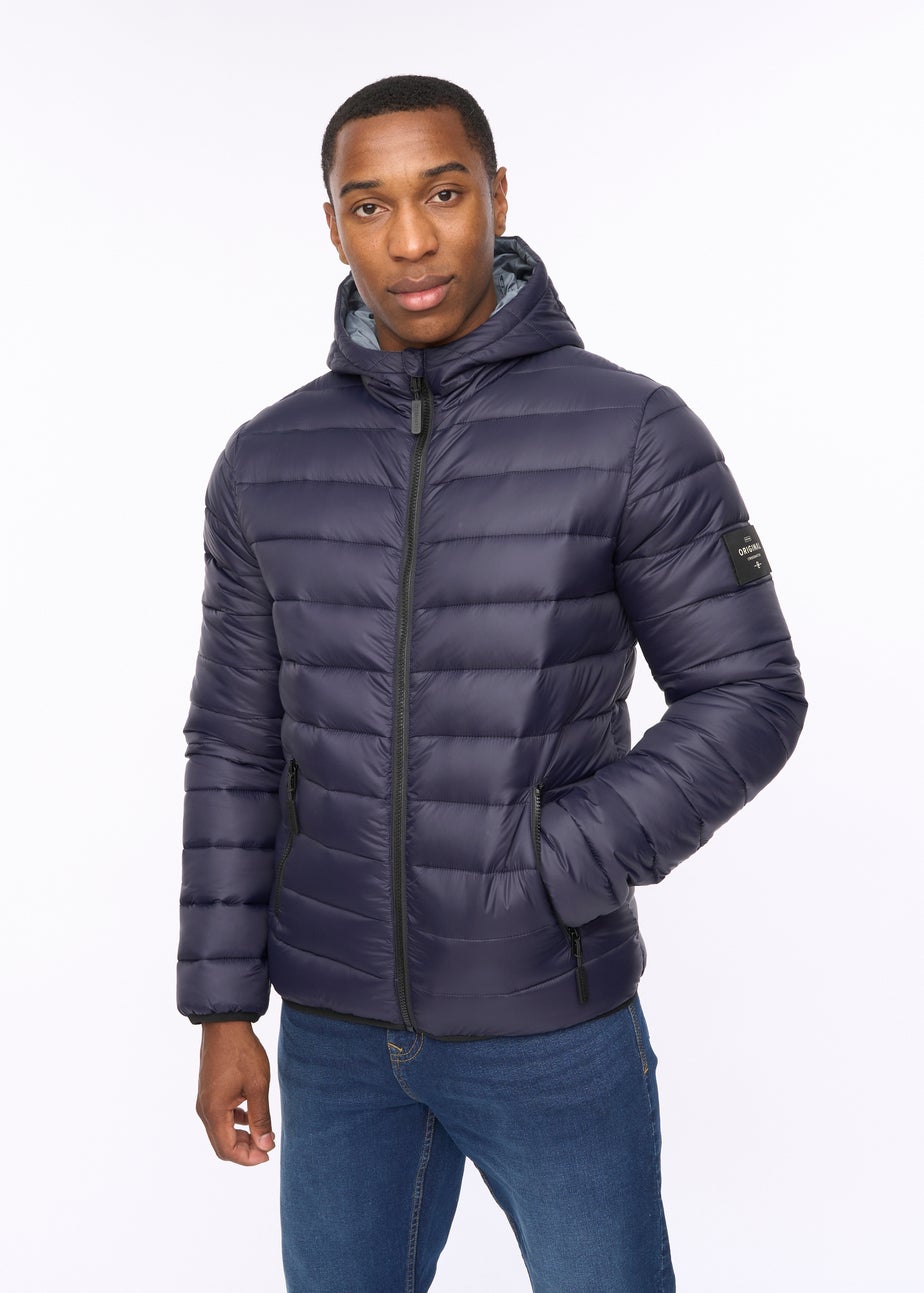 Crosshatch Dark Navy Gattering Jacket