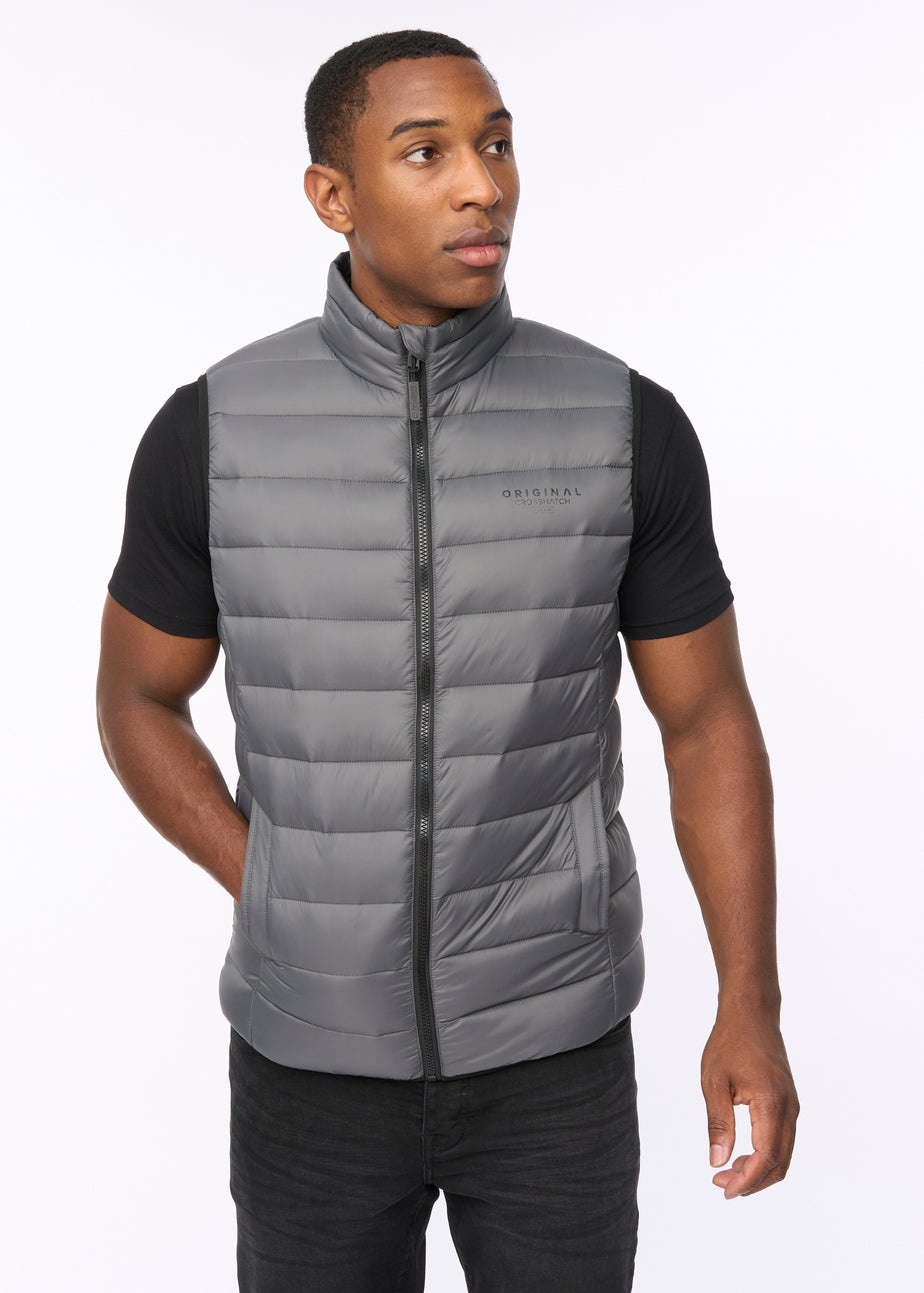 Crosshatch Charcoal Gattering Gilet
