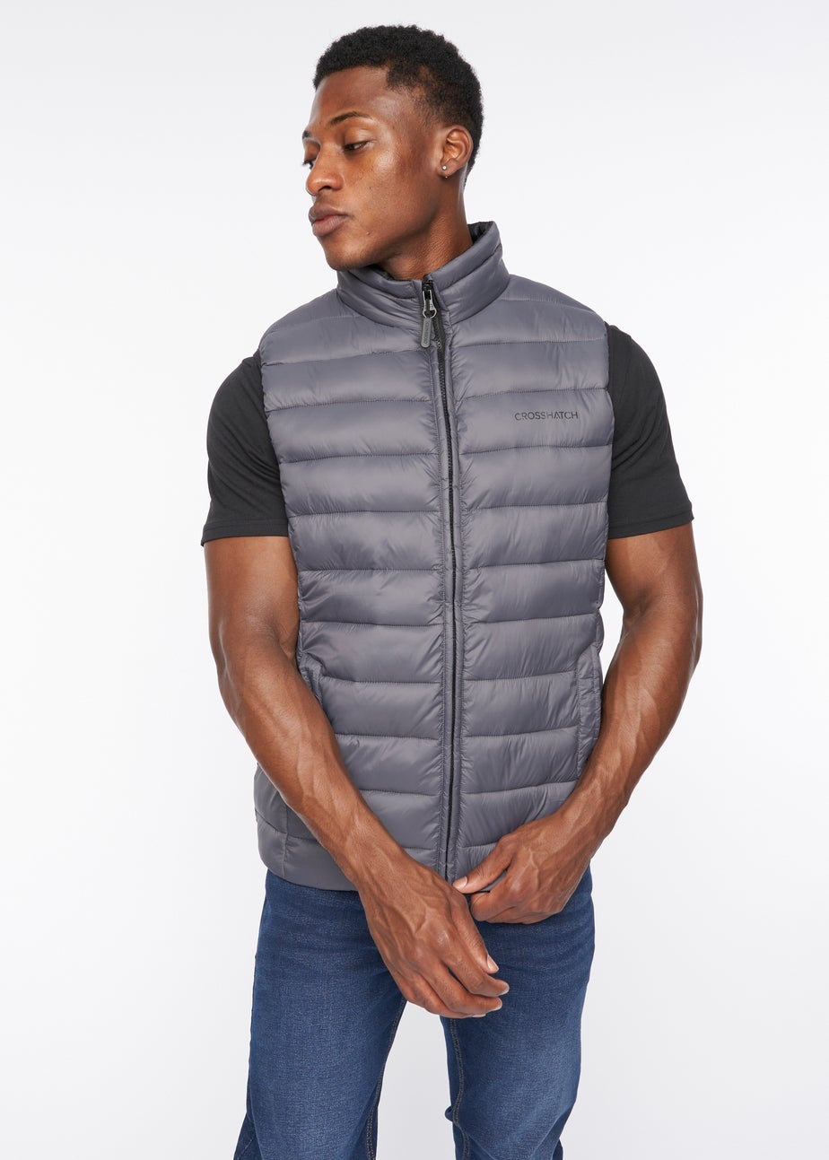 Crosshatch Charcoal Gattering Gilet