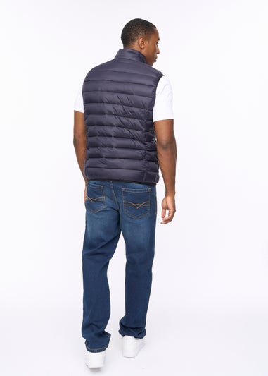 Crosshatch Dark Navy Gattering MVE Gilet