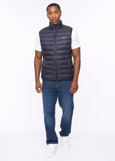 Crosshatch Dark Navy Gattering MVE Gilet