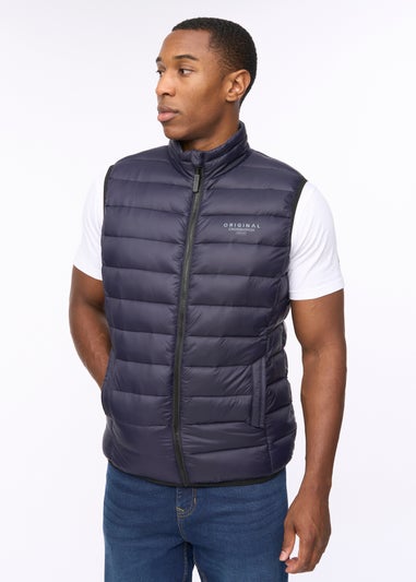 Crosshatch Dark Navy Gattering MVE Gilet