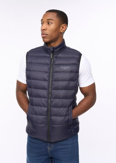 Crosshatch Dark Navy Gattering MVE Gilet