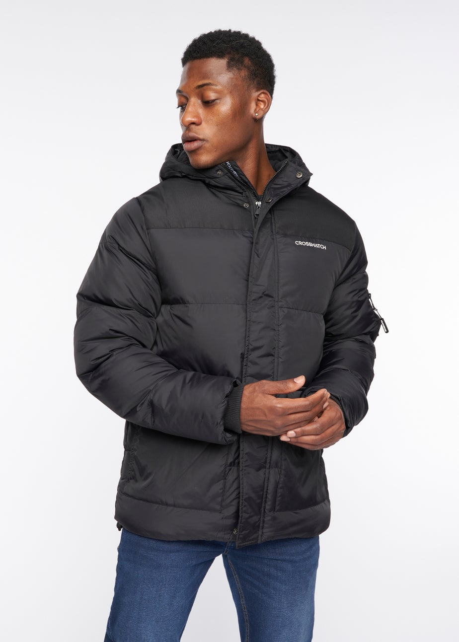Crosshatch Black Bentlays Hooded Jacket