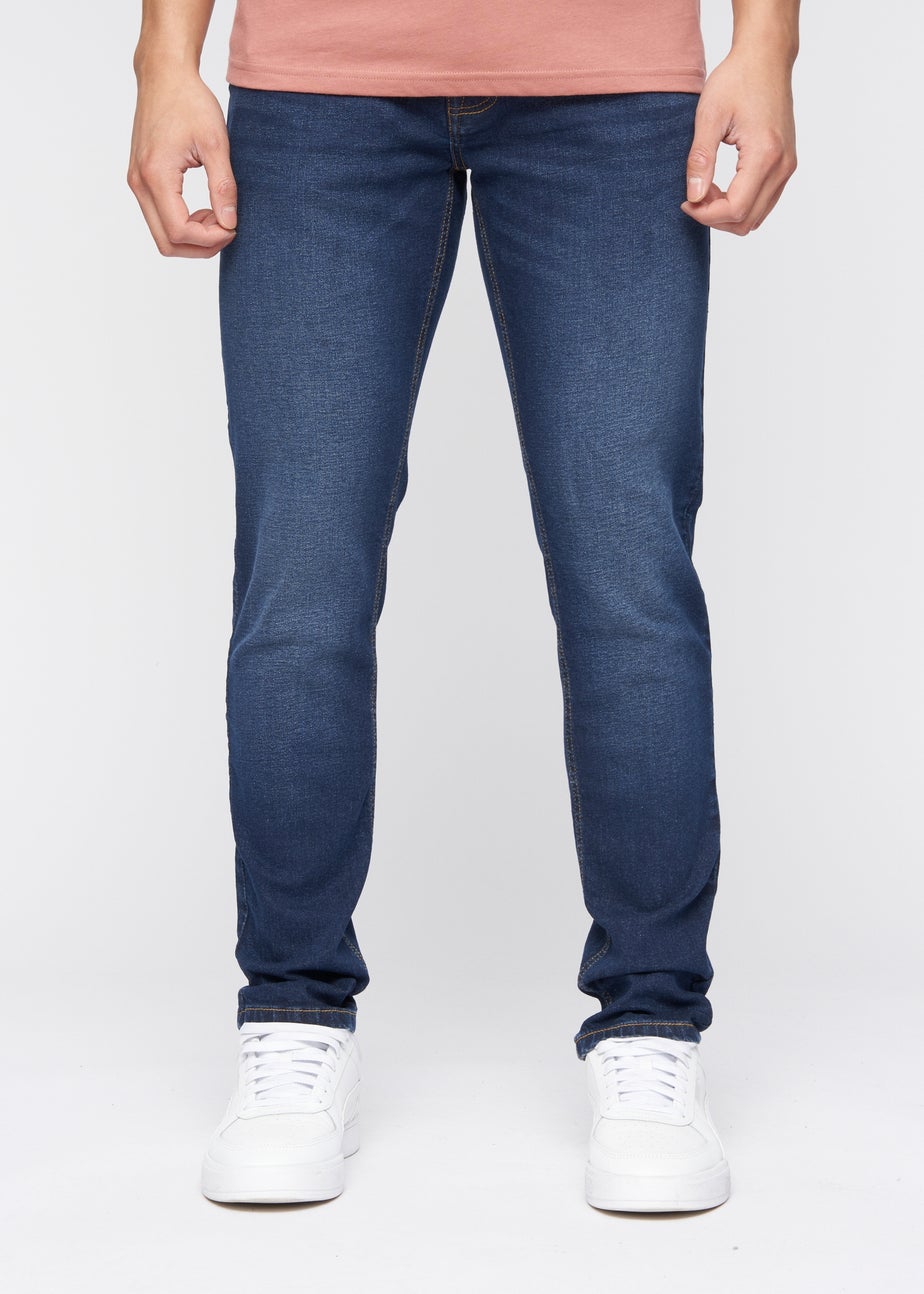 Crosshatch Dark Blue Wash Buraca Slim Fit Jean