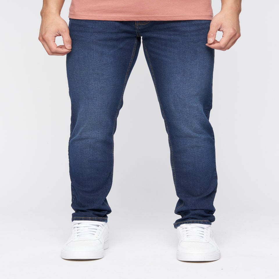Crosshatch Dark Blue Wash Buraca Slim Fit Jean