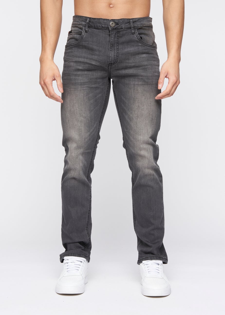 Crosshatch Dark Grey Wash New Svelte Slim Jeans