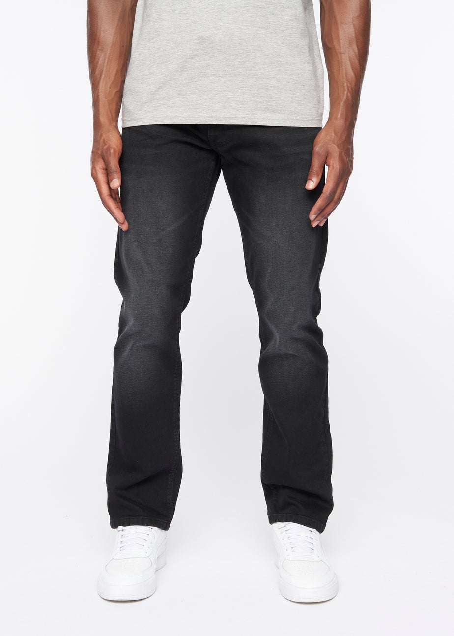 Crosshatch Black Wash Cadman Straight Jeans