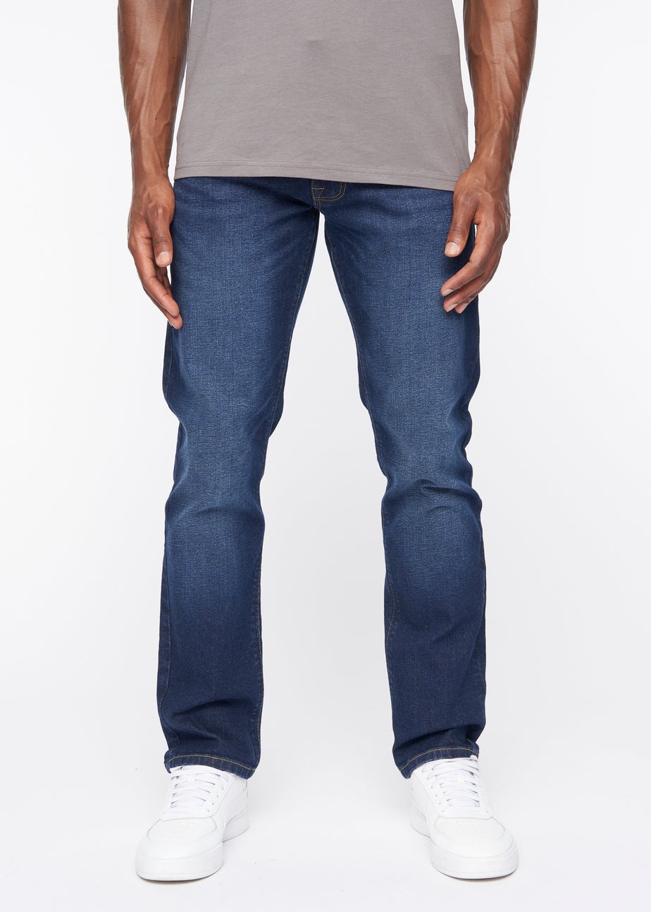 Crosshatch Dark Wash Cadman Straight Jeans